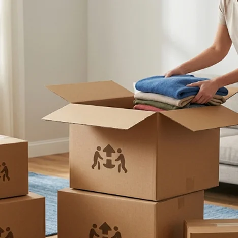 Cutii integrate în serviciul de mutare